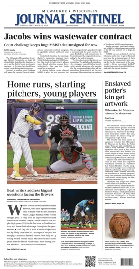 Cover of Milwaukee Journal Sentinel