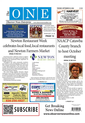 Cover of Observer News Enterprise