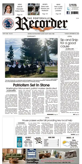 Cover of Porterville Recorder