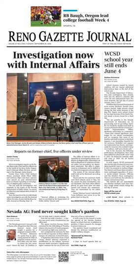 Cover of Reno Gazette Journal
