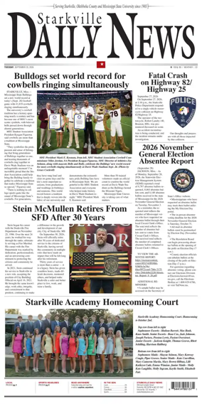 Cover of Starkville Daily News