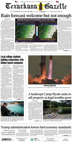 Cover of Texarkana Gazette