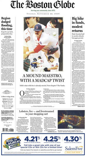 Cover of The Boston Globe