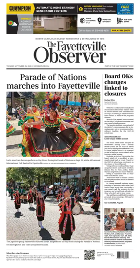 Cover of The Fayetteville Observer