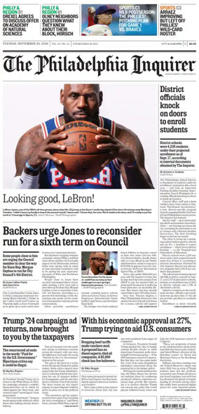 Cover of The Philadelphia Inquirer (South Jersey edition)