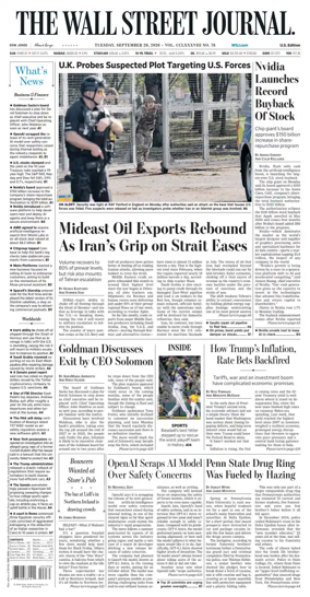 Cover of The Wall Street Journal