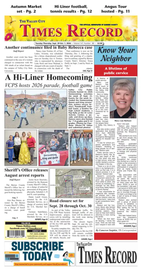 Cover of Valley City Times-Record