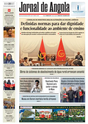 Cover of Jornal de Angola