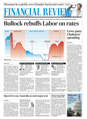 Cover of The Australian Financial Review
