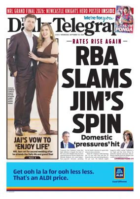 Cover of The Daily Telegraph (Sydney)