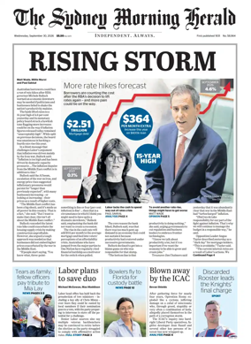 Cover of The Sydney Morning Herald