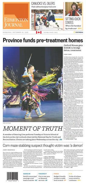 Cover of Edmonton Journal