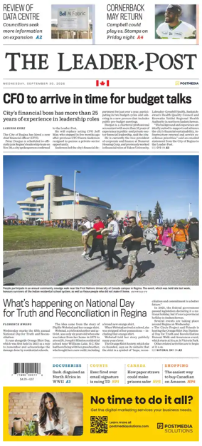 Cover of Regina Leader-Post