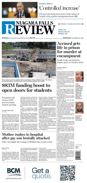 Cover of The Niagara Falls Review
