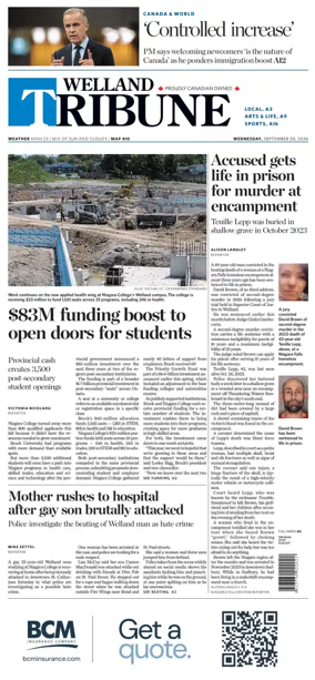 Cover of The Welland Tribune