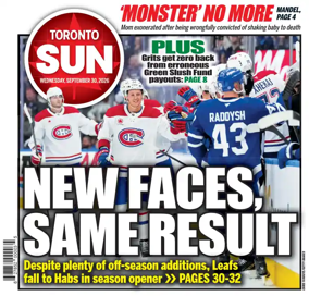 Cover of Toronto Sun