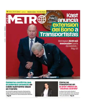Cover of Publimetro Chile