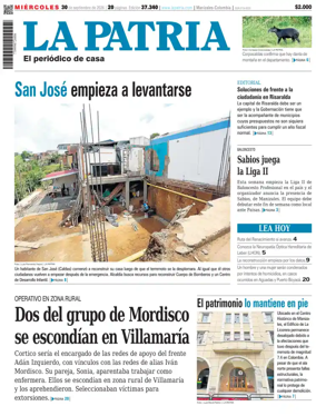 Cover of La Patria (Colombia)