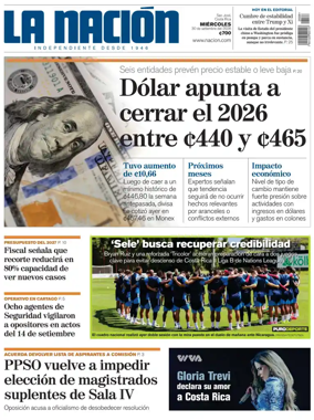 Cover of La Nacion (Costa Rica)