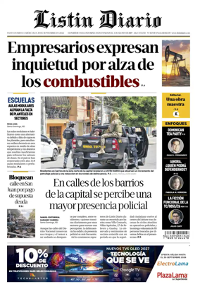 Cover of Listin Diario
