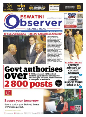 Cover of Eswatini Observer