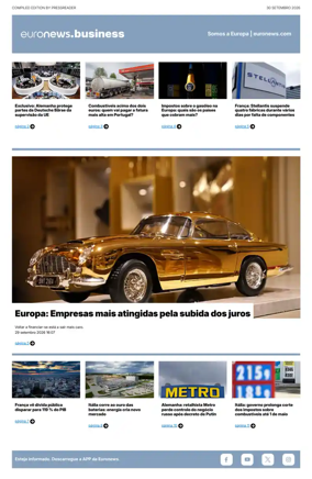 Cover of Euronews Business (Portuguese)