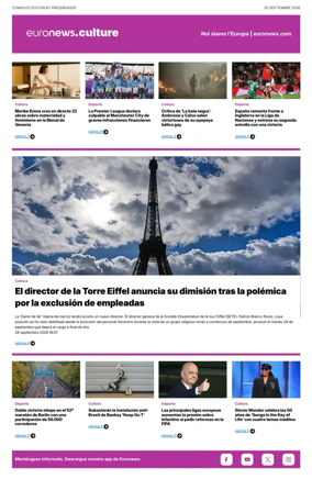 Cover of Euronews Culture and Sport (Spanish) Compiled Edition