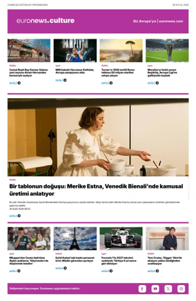 Cover of Euronews Culture and Sport (Turkish) Compiled Edition