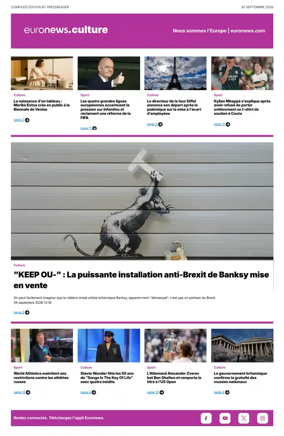 Cover of Euronews Culture (French)