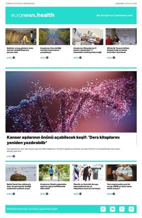 Cover of Euronews Health (Turkish) Compiled Edition