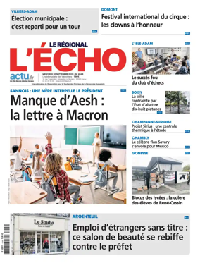 Cover of L'Echo le Regional