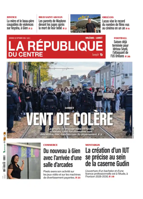 Cover of La Republique du Centre (Orleans - Loiret))