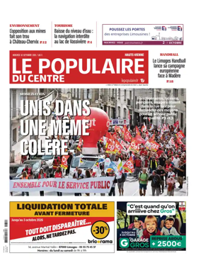 Cover of Le Populaire du Centre (Haute-Vienne)