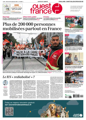 Cover of Ouest France (Challans / Saint-Gilles-Croix-de-Vie)