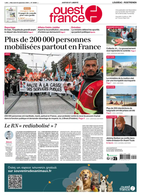 Cover of Ouest France (Loudeac / Rostrenen)