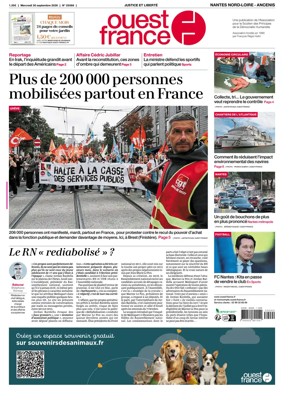 Cover of Ouest France (Nantes Nord-Loire - Ancenis)