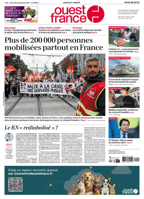 Cover of Ouest France (Pornic / Pays de Retz)