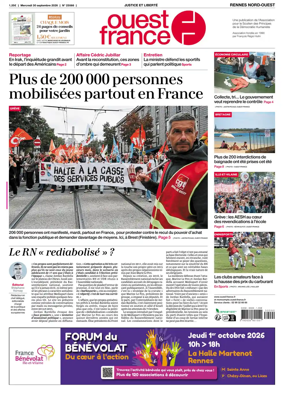 Cover of Ouest-France (Rennes Nord-Ouest)