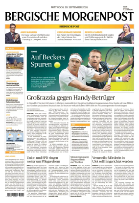 Cover of Bergische Morgenpost Wermelskirchen/Huckeswagen/Radevormwald