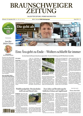 Cover of Braunschweiger Zeitung (Peine)