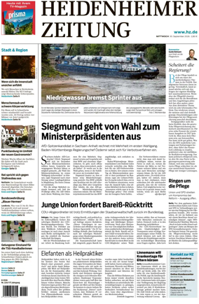 Cover of Heidenheimer Zeitung