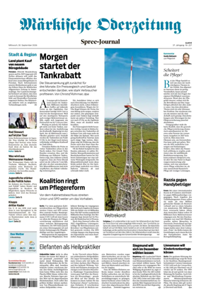 Cover of Markische Oderzeitung Spree-Journal