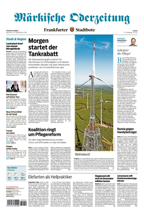 Cover of Markische Oderzeitung Frankfurt (Oder)