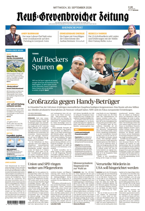 Cover of Neuss-Grevenbroicher Zeitung Neuss