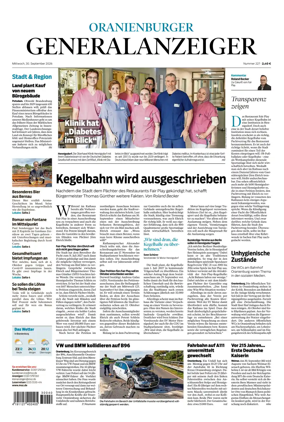Cover of Oranienburger Generalanzeiger