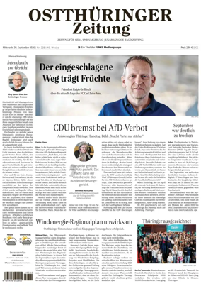 Cover of Ostthuringer Zeitung (Gera)
