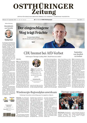 Cover of Ostthuringer Zeitung (Posneck)