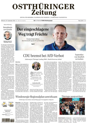 Cover of Ostthuringer Zeitung (Saale-Holzland-Kreis)