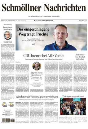 Cover of Ostthuringer Zeitung (Schmolln)
