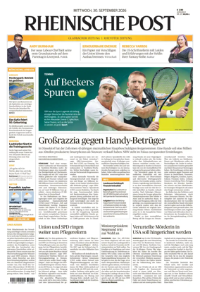 Cover of Rheinische Post - Monchengladbach and Korschenbroich